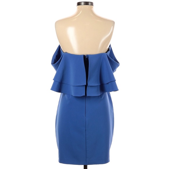 Parker Blue Sleeveless Cocktail Dress - Picture 2 of 2